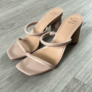 MOVING SALE! A New Day Strappy Nude Heeled Sandals NWOT
